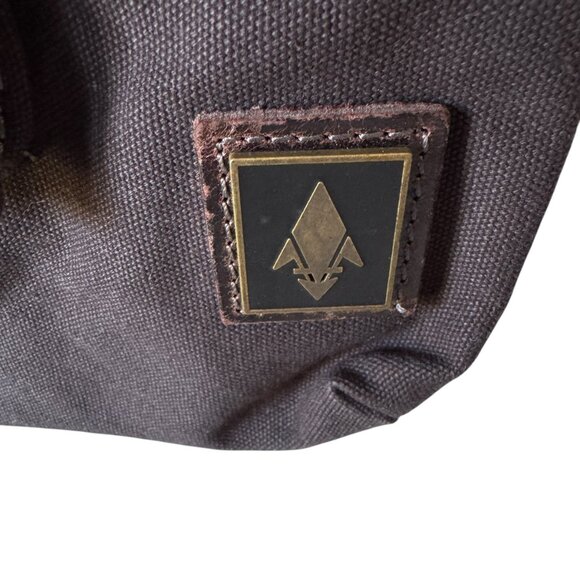 Damn Dogs Tote Shoulder Bag Charcoal Black Canvas Leather Trim Rugged Unisex - Picture 4 of 16